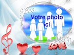 Modle de carte de voeux personnalisable d'amour - Saint-Valentin, rfrence CAmour020