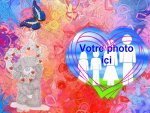 Modle de carte de voeux personnalisable d'amour - Saint-Valentin, rfrence CAmour044