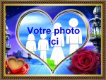 Modle de carte de voeux personnalisable d'amour - Saint-Valentin, rfrence CAmour053
