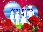 Modle de carte de voeux personnalisable d'amour - Saint-Valentin, rfrence CAmour068