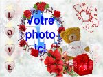 Modle de carte de voeux personnalisable d'amour - Saint-Valentin, rfrence CAmour071