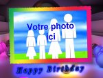 Modle de carte d'anniversaire personnalisable, rfrence CAnniv098