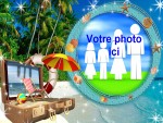 Modle de carte de voeux personnalisable de vacances, rfrence CEtezz009