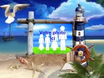 Modle de carte de voeux personnalisable de vacances, rfrence CEtezz027