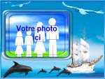 Modle de carte de voeux personnalisable de vacances, rfrence CEtezz033