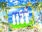 Modle de carte de voeux personnalisable de vacances, rfrence CEtezz034